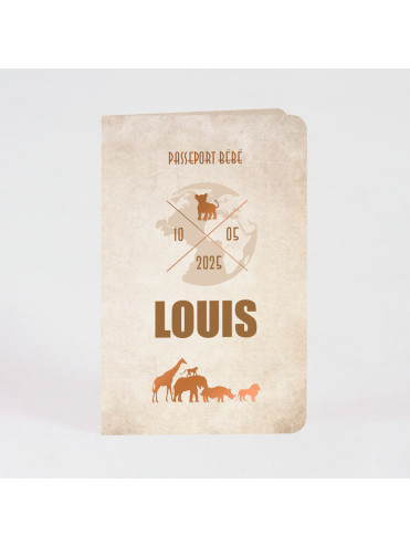 Faire-part naissance passeport animaux