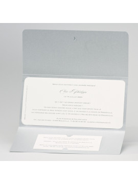 Invitation mariage argentée