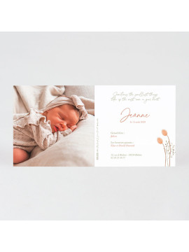 Faire-part naissance douceur bohème