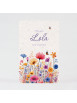 Faire-part naissance fleurs sauvages look écologique