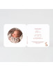 Faire-part naissance couronne de fleurs et petit lapin