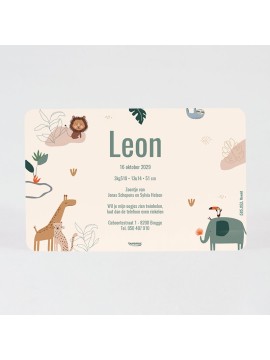 Faire-part naissance animaux de la savane
