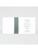 Faire-part naissance minimaliste initiale et ruban vert