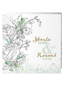 Faire-part de mariage - Roses élégantes