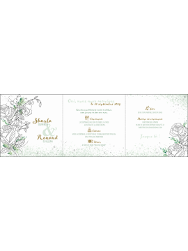 Faire-part de mariage - Roses élégantes