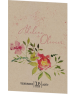 Faire-part de mariage – Fleurs à l’aquarelle sur papier kraft – Rose