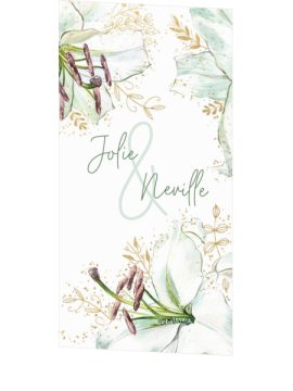 Faire-part de mariage lys aquarelle