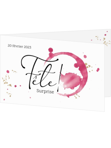 Invitation au Cercle de Vin – Notes dorées