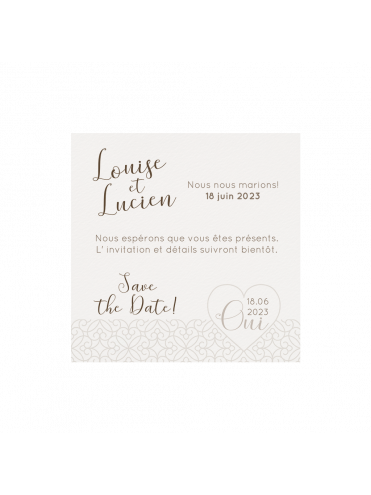 Save the date - Coeur élégant
